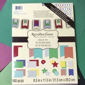 Recollections Multicolor Banner Kit,  Party Decorations New!